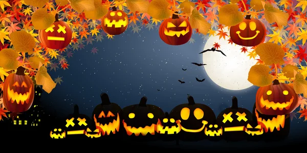 Хэллоуинский тыквенный клен — стоковый вектор