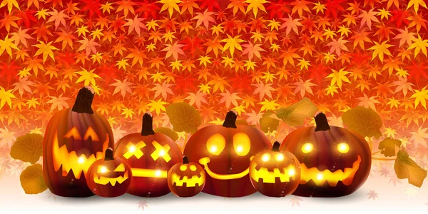 Arce calabaza de Halloween — Vector de stock