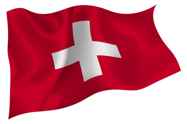 Flagge der Schweiz — Stockvektor