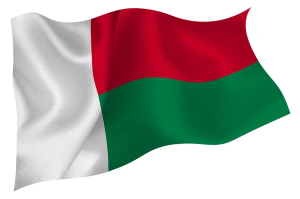 Flaga Madagaskaru Narodowa flaga — Wektor stockowy