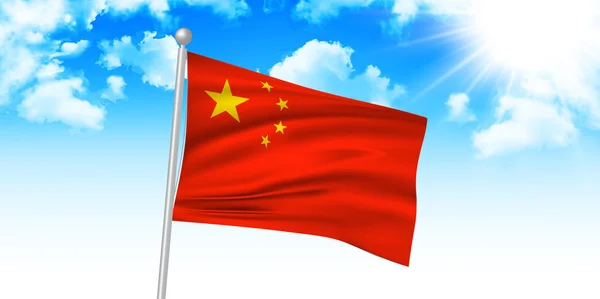 Bandeira nacional da China fundo —  Vetores de Stock