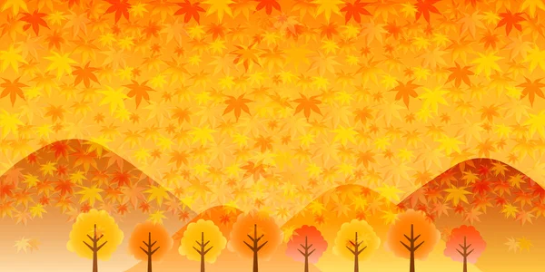 Herbst Blätter Ahorn Hintergrund — Stockvektor