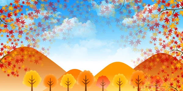 Podzimní listí javor pozadí — Stockový vektor