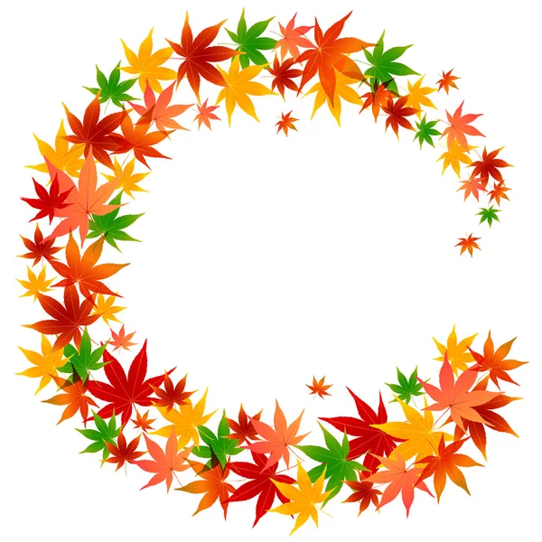 秋天的树叶枫叶框架 — 图库矢量图片