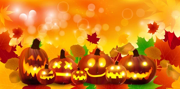 Érable à citrouille Halloween — Image vectorielle