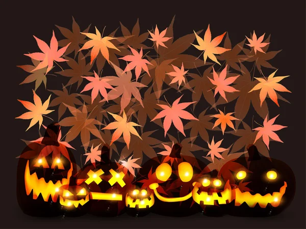 Arce calabaza de Halloween — Vector de stock