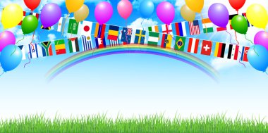 Gökyüzü bayrak arka plan