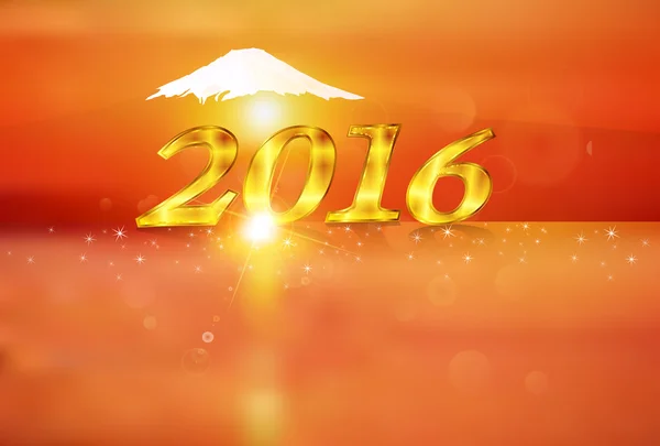 Fuji 2016 Neujahrskarte — Stockvektor