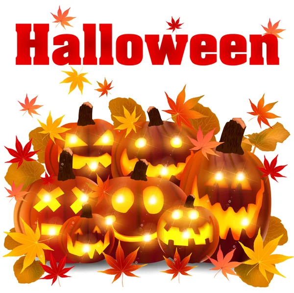 Fond d'érable Halloween — Image vectorielle