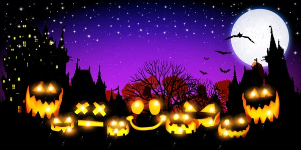 Halloween pompoen achtergrond — Stockvector