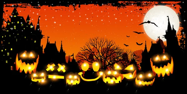 Fondo de calabaza de Halloween — Vector de stock