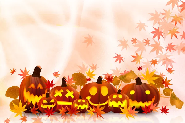 Halloween esdoorn achtergrond — Stockvector