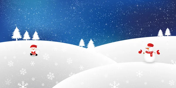 雪のクリスマスの背景 — ストックベクタ