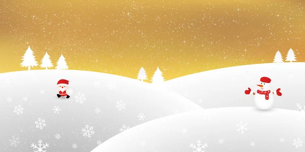 雪のクリスマスの背景 — ストックベクタ