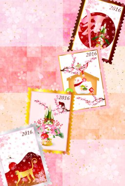 Maymun tebrik kartları arka plan