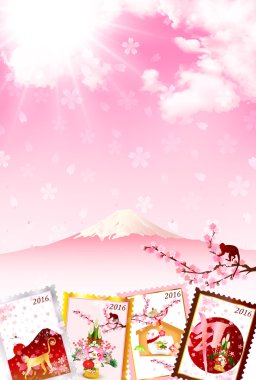 Maymun tebrik kartları arka plan