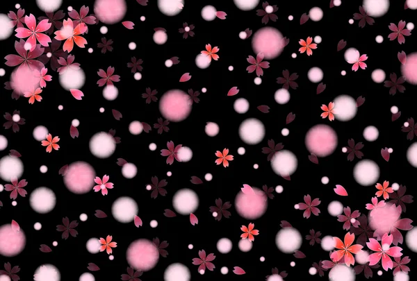 Papel japonés cereza fondo — Vector de stock