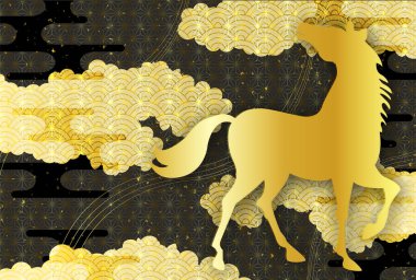 Öğlen Kartı Oriental Zodiac İşaret Arkaplanı