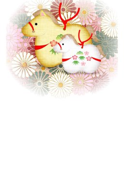 Öğlen Kartı Oriental Zodiac İşaret Arkaplanı