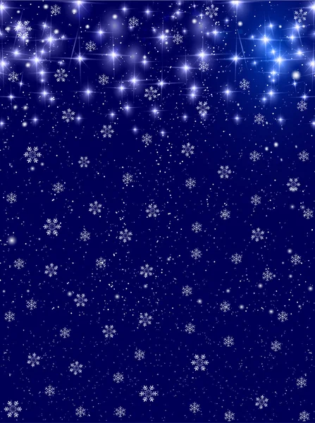 雪のクリスマスの背景 — ストックベクタ