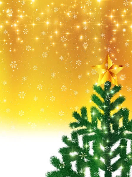 Kerstmis fir tree achtergrond — Stockvector