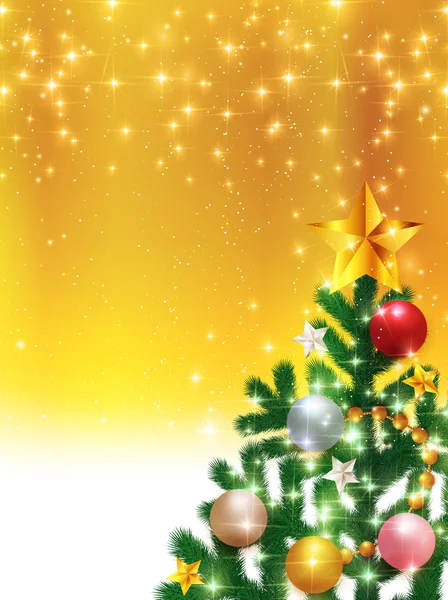 Karácsonyi fenyő fa háttér — Stock Vector