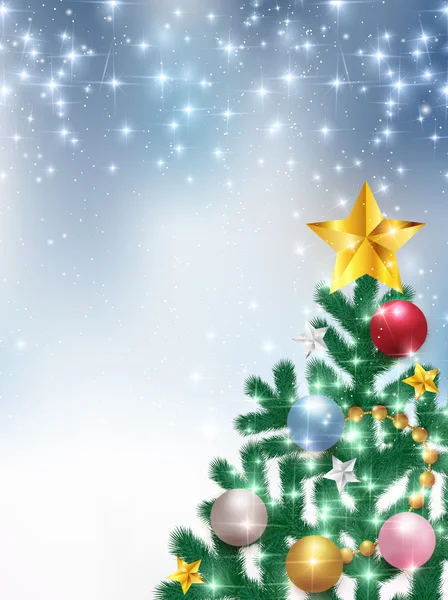 Kerstmis fir tree achtergrond — Stockvector