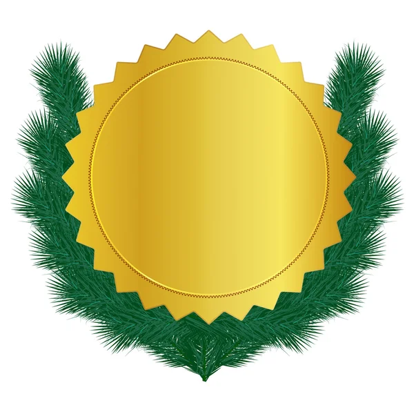 クリスマス メダル フレーム — ストックベクタ