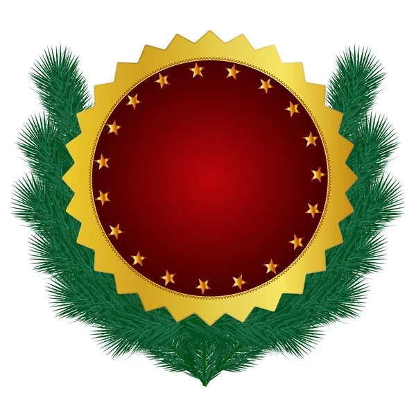 Χριστούγεννα μετάλλιο πλαίσιο — Διανυσματικό Αρχείο