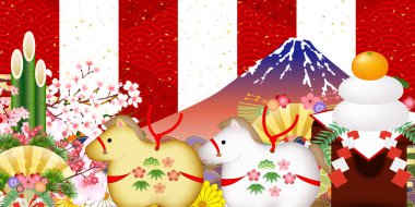 Öğlen Kartı Oriental Zodiac İşaret Arkaplanı