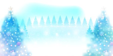 Karlı Noel kış ışığı arka planı