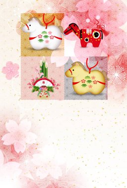 Öğlen Kartı Oriental Zodiac İşaret Arkaplanı