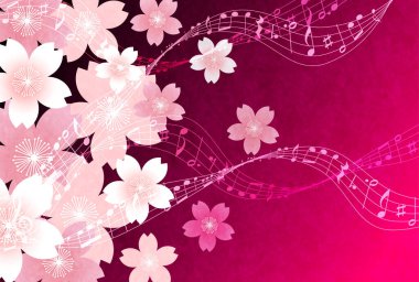 Japon Kalıplı Kiraz Çiçekleri Nhojo Bahar Arkaplanı