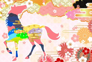 Öğlen Kartı Oriental Zodiac İşaret Arkaplanı