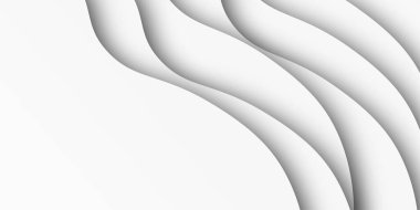 3B Beyaz Siluet Desenli Arkaplan