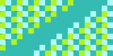 Yeşil 3B Geometri Deseni Arkaplanı