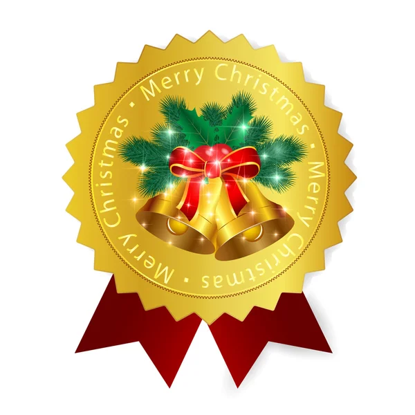 Kerstmis medaille pictogram — Stockvector