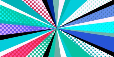 Ekran Tonu Reticating Comic Geometri Arkaplanı