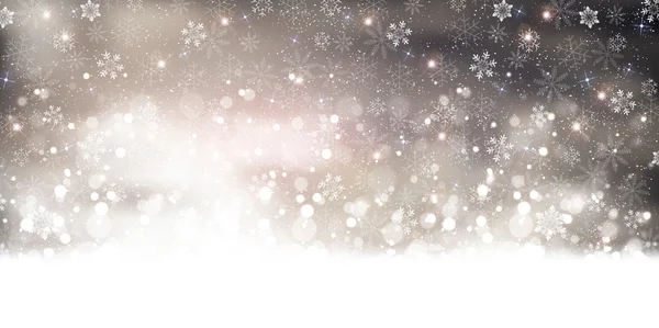 Fond de Noël neige — Image vectorielle