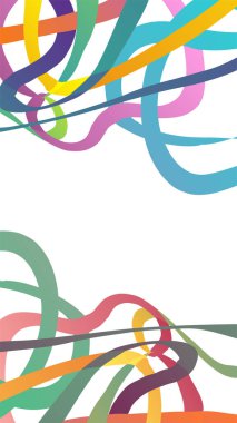 Renkli Geometrik Eğri Desen Arkaplanı