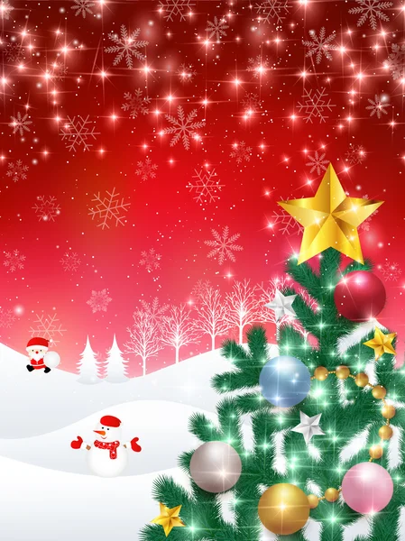 Noël neige Père Noël — Image vectorielle