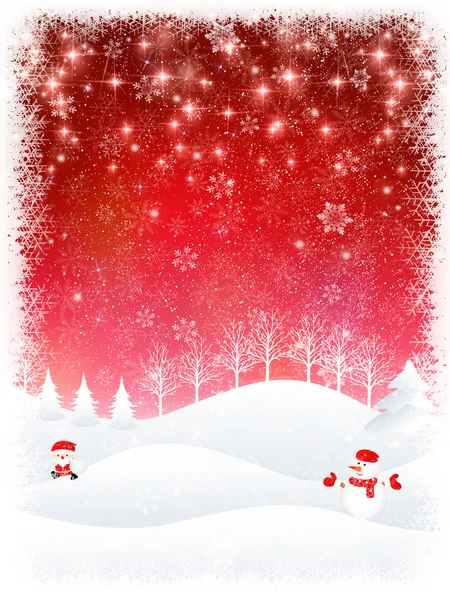 Noël neige Père Noël — Image vectorielle