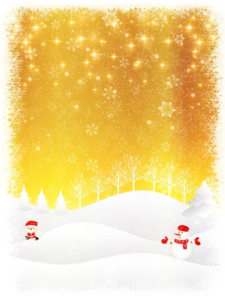 Navidad nieve Santa — Vector de stock