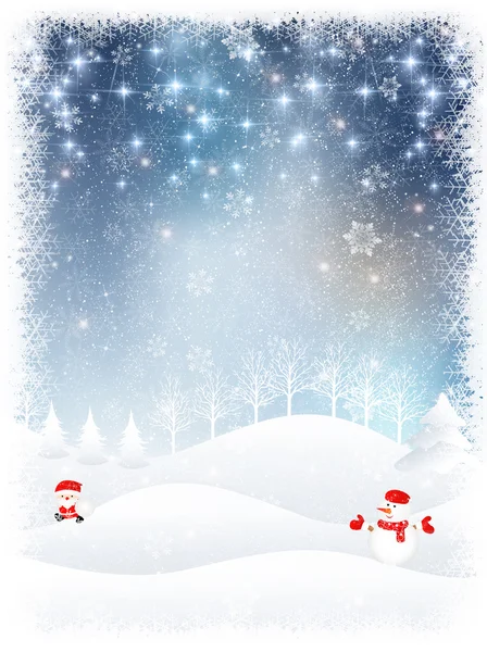 Navidad nieve Santa — Vector de stock