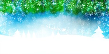 Noel Noel Baba köknar ağaçlarının