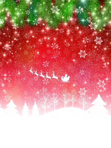 雪クリスマスもみの木 — ストックベクタ