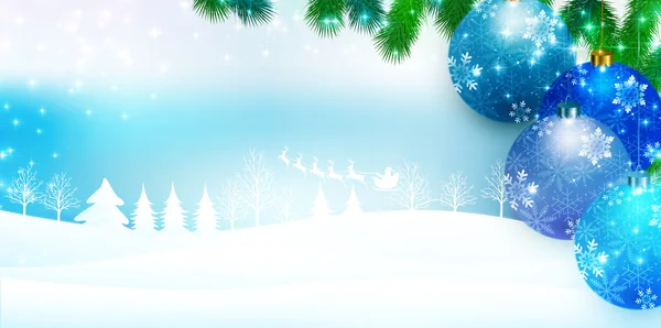 Navidad Santa nieve — Vector de stock