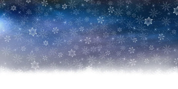 雪のクリスマスの背景 — ストックベクタ