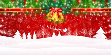 Noel Noel Baba köknar ağaçlarının