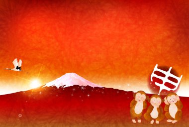 Maymun tebrik kartları arka plan